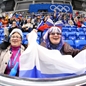 SOCHI, RUSSIA - FEBRUARY 9: Russian fans attends to the game opposing team Russia and team Germany during women's preliminary round action at the Sochi 2014 Olympic Winter Games. (Photo by Andre Ringuette/HHOF-IIHF Images)


